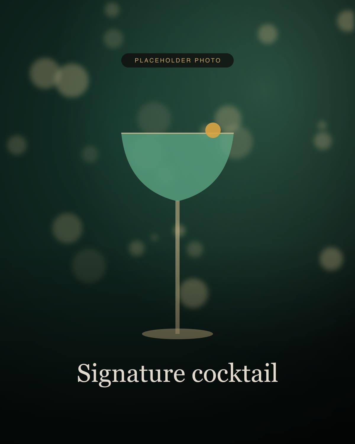 Signature smoked cocktail in a coupe glass