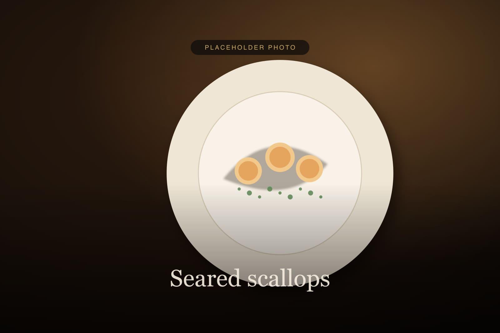 Seared scallops with brown butter (placeholder image)