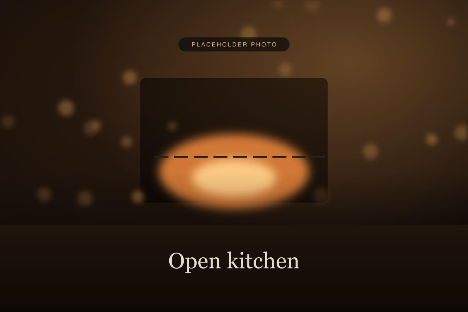 Open kitchen with wood-fired grill